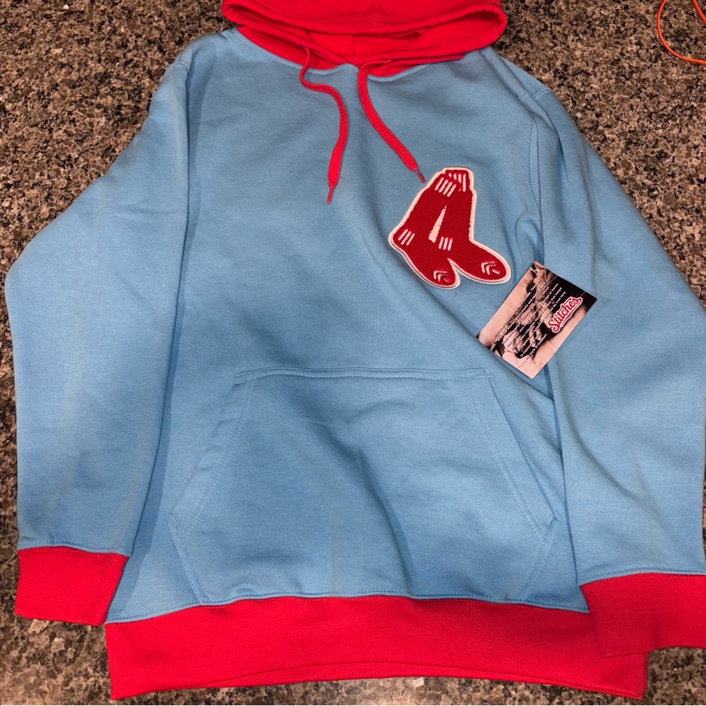 Stitches Boston Red Sox Powder Blue Sweatshirt Mens Medium
